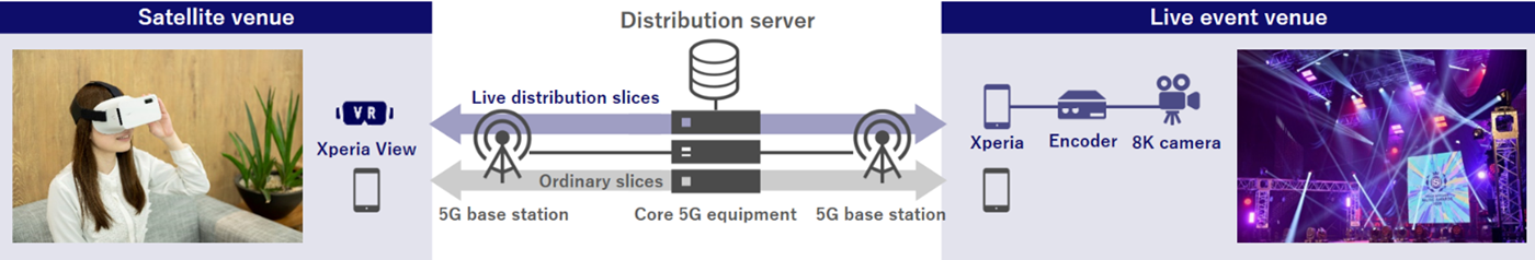 Configuration image of 5G SA 8K VR