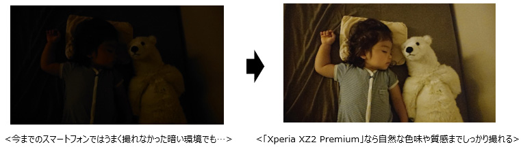 今までのスマートフォンではうまく撮れなかった暗い環境でも...「Xperia XZ2 Premium」なら自然な色味や質感までしっかり撮れる